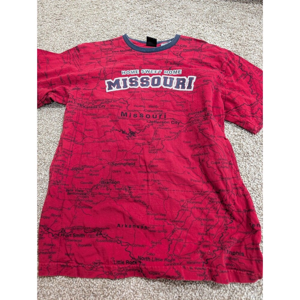 Vintage State Of Mine T-Shirt All Over Print Red MISSOURI Medium